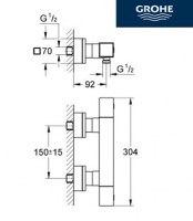 TERMOSTATICA DUCHA CUBE GROHE